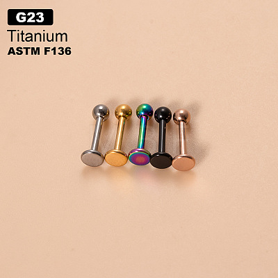 G23 Titanium Round Ball Threadless Labrets WGFD71D-18-1