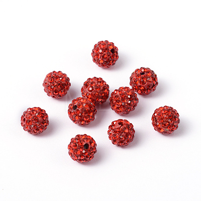 Pave Disco Ball Beads RB-A130-10mm-18-1