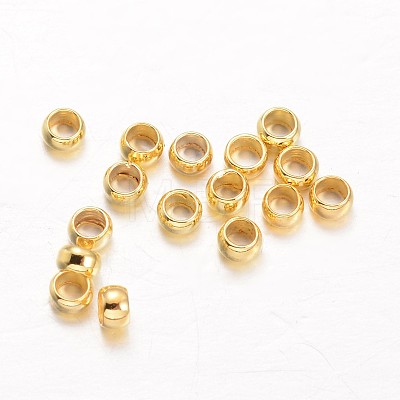 Rondelle Brass Crimp Beads LS-X-KK-L134-32G-1