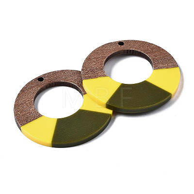 Resin & Walnut Wood Pendants RESI-S389-068A-A07-1