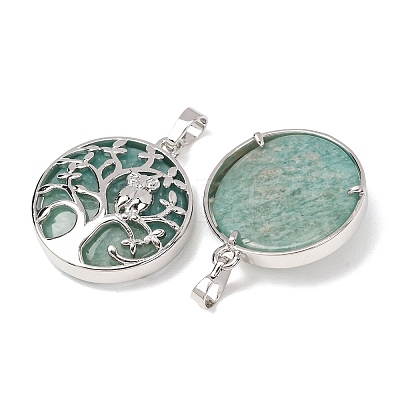 Natural Amazonite Pendants GG-CBA0251-10C-P-1