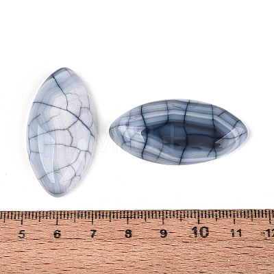 Dyed Natural Crackle Agate Cabochons G-T144-78B-1