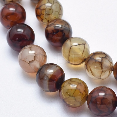 Natural Dragon Veins Agate Beads Strands G-K256-62-10mm-1