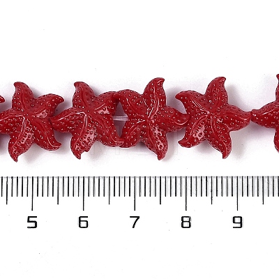 Synthetic Coral Dyed Carved Beads Strands CORA-K009-06B-04-1