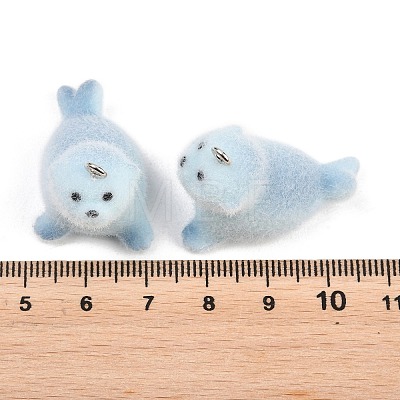 Flocking Opaque Resin Pendants RESI-P053-03B-P-1