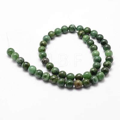 Natural African Jade Beads Strands G-D840-53-6mm-A-1