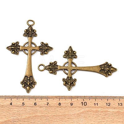 Cross Tibetan Style Alloy Big Pendants LS-TIBEP-Q058-04AB-FF-1