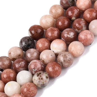 Natural Plum Blossom Jasper Beads Strands G-Q601-13A-02-1
