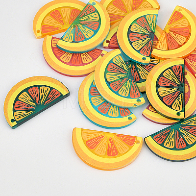 Olycraft 3D Printed Orange Charm Dangle Earring Making Kit for Girl Women DIY-OC0007-70-1