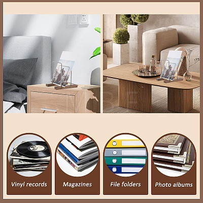 Wood & Iron Vinyl Record Storage Rack ODIS-WH0025-346-1