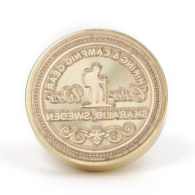 Brass Retro Wax Sealing Stamp AJEW-F045-A06-1