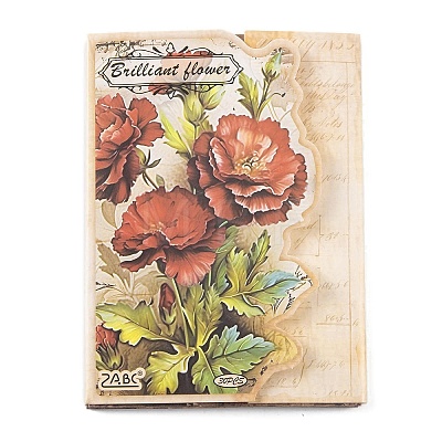 30Pcs 15 Styles Vintage Floral Scrapbook Paper Pads DIY-P083-A02-1