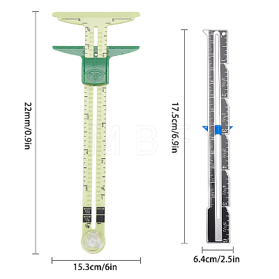 Gorgecraft Aluminum Sliding Gauge Measuring Sewing Ruler TOOL-GF0001-49-1