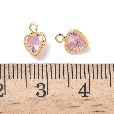 Brass Micro Pave Cubic Zirconia Pendants KK-Z136-18G-02-1