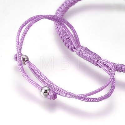 Nylon Cord Braided Bead Bracelets Making BJEW-F360-FP10-1