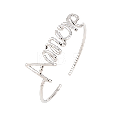 Amour Brass Open Cuff Bangles BJEW-F528-03P-1