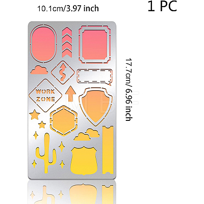 Stainless Steel Cutting Dies Stencils DIY-WH0242-240-1