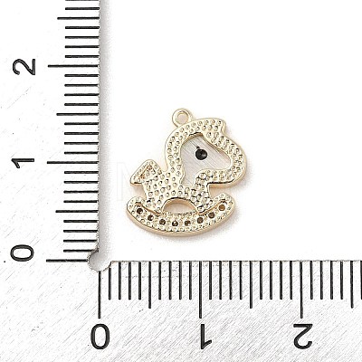 Brass Micro Pave Clear Cubic Zirconia Pendants KK-A207-07G-1