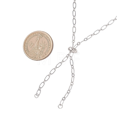 Brass Figaro Chain Slider Necklaces Making AJEW-JB01491-02-1