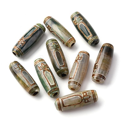 Tibetan Style dZi Beads X-TDZI-E004-02-1