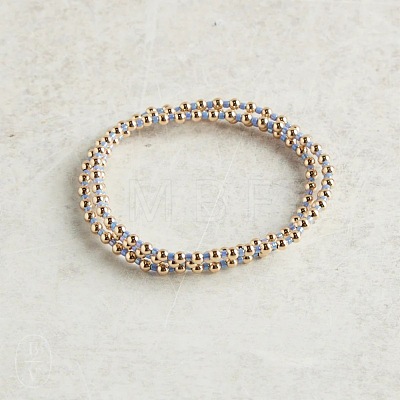 3Pcs CCB & Glass Seed Beads Stretch Bracelets Set for Women RR1664-1-1