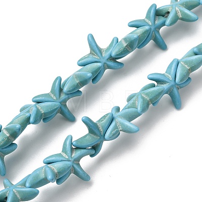 Synthetic Turquoise Dyed Beads Strands G-B184-C02-02-1