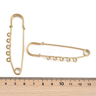 Ion Plating(IP) 304 Stainless Steel Safety Pins Brooch Findings STAS-K252-05C-G-1