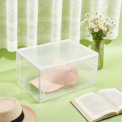 Acrylic Shoes Drawer Boxes CON-WH0112-083-1