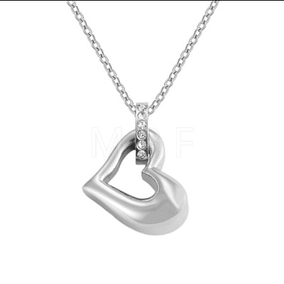 Non-Tarnish Stainless Steel Pendant Necklaces PW-WGC497A-02-1