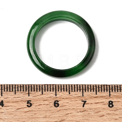 Natural Myanmar Jade Dyed Finger Ring RJEW-C160-01B-1