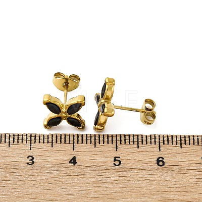 304 Stainless Steel Stud Earrings EJEW-C135-01G-03-1