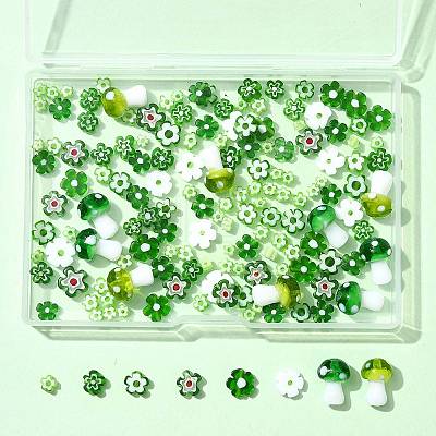 156Pcs 9 Styles Handmade Millefiori Glass Bead Strands LAMP-FS0001-49-1