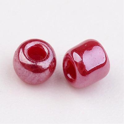 DIY Craft Beads 12/0 Opaque Colors Lustered Round Glass Seed Beads X-SEED-A012-2mm-125B-1