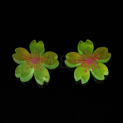 Luminous Resin Cabochons RESI-G030-01C-1