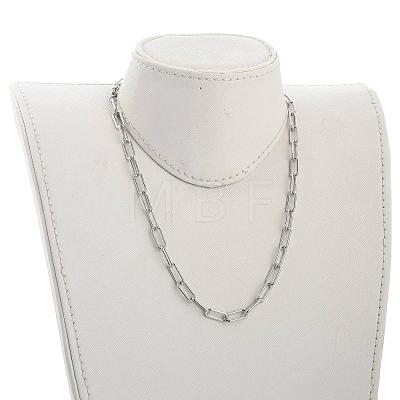 Iron Paperclip Chain Necklaces NJEW-JN03059-02-1
