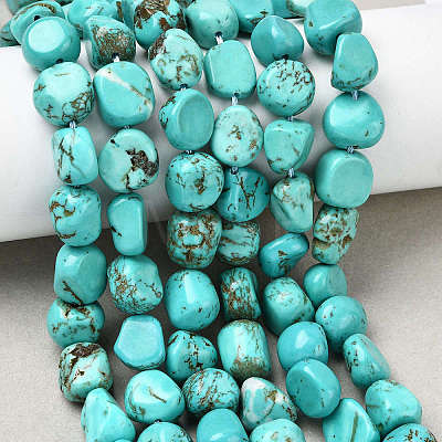 Dyed & Heated Natural Howlite Beads Strands G-B161-B06-1