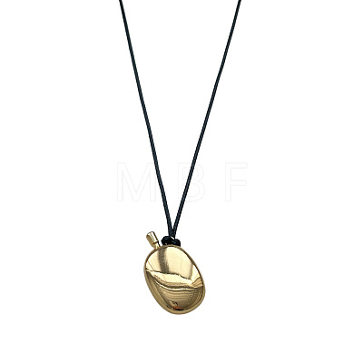 Alloy Wine Pot Shaped Pendant Black Waxed Cord Adjustable Long Necklaces for Women WGDA634-01-1