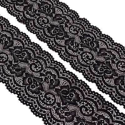 Elastic Lace Embroidery Costume Accessories DIY-WH0185-07B-1