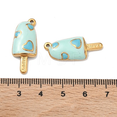 304 Stainless Steel Enamel Pendants STAS-K295-57G-03-1