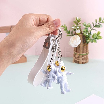 3Pcs Astronaut Keychain Cute Space Keychain for Backpack Wallet Car Keychain Decoration Children's Space Party Favors JX317A-1