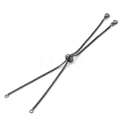 Rack Plating Adjustable Brass Slider Bracelet Making KK-M269-25-1