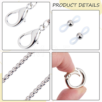 Iron Eyeglass Chains AJEW-CN0006-72P-1