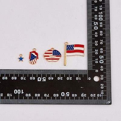 50Pcs 50 Styles Alloy Enamel Pendant Independent Japanese Flag Pendant Alloy Accessories JX631A-1