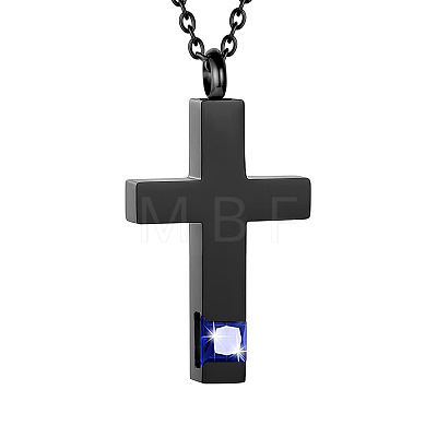 Cross Urn Ashes Pendant Necklace PW-WGBB57D-21-1