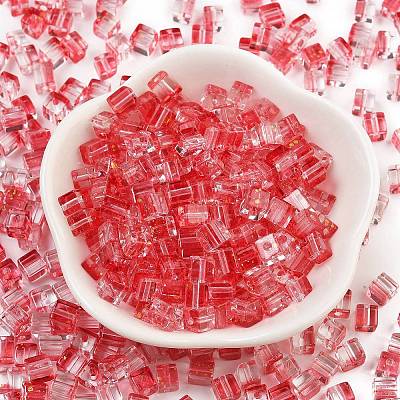 Spray Painted Glass Seed Beads SEED-A034-01D-1