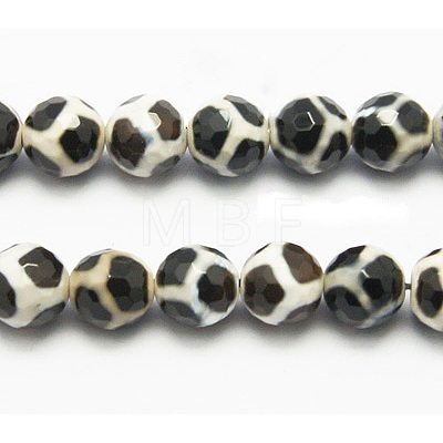 Tibetan Style Turtle Back Pattern dZi Beads X-G-H1454-1-1