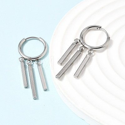 Stick 304 Stainless Steel Chandelier Earrings EJEW-L309-02A-P-1