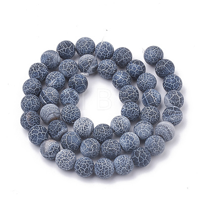 Natural Weathered Agate Beads Strands X-G-R365-8mm-01-1