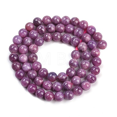 Natural Gemstone Ruby Round Beads Strands G-O017-6mm-06-01-1