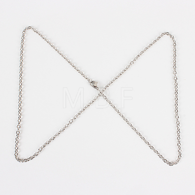 304 Stainless Steel Cable Chain Necklace Making STAS-P045-06P-1